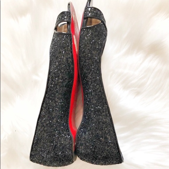 Christian Louboutin Croisette Glitter Flat Sandals - Picture 3 of 6